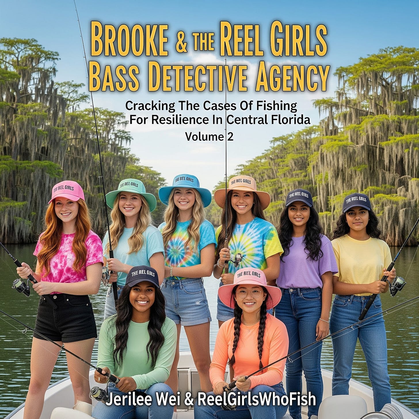 seven avid girl teen anglers on a Central Florida Lake who are members of Brooke & The Reel Girls Bass Detective Agency, Volume 2 e-book series seven avid girl teen anglers on a Central Florida Lake who are members of Brooke & The Reel Girls Bass Detective Agency, Volume 2 e-book series