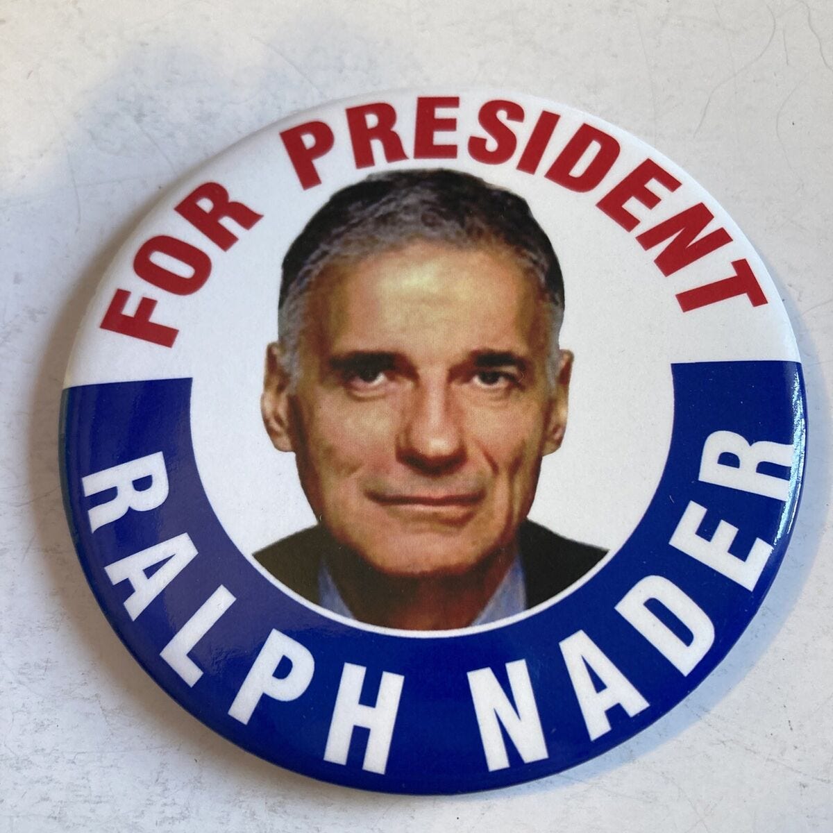 Ralph Nader For President 2000 Presidential Election 3 in. Pin