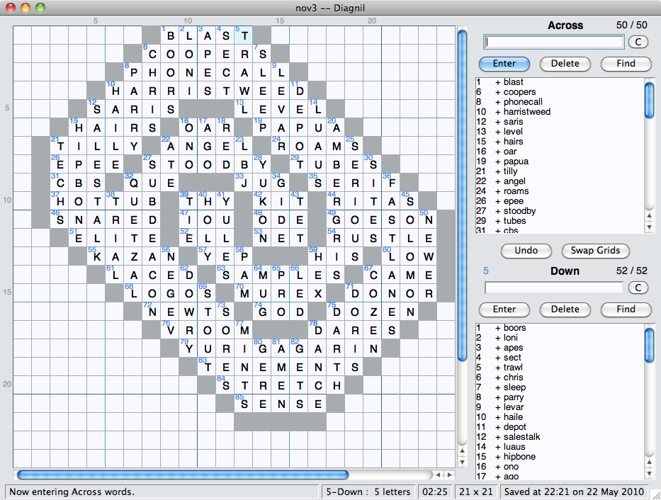 The ubercross diagramless? - t campbell's grid