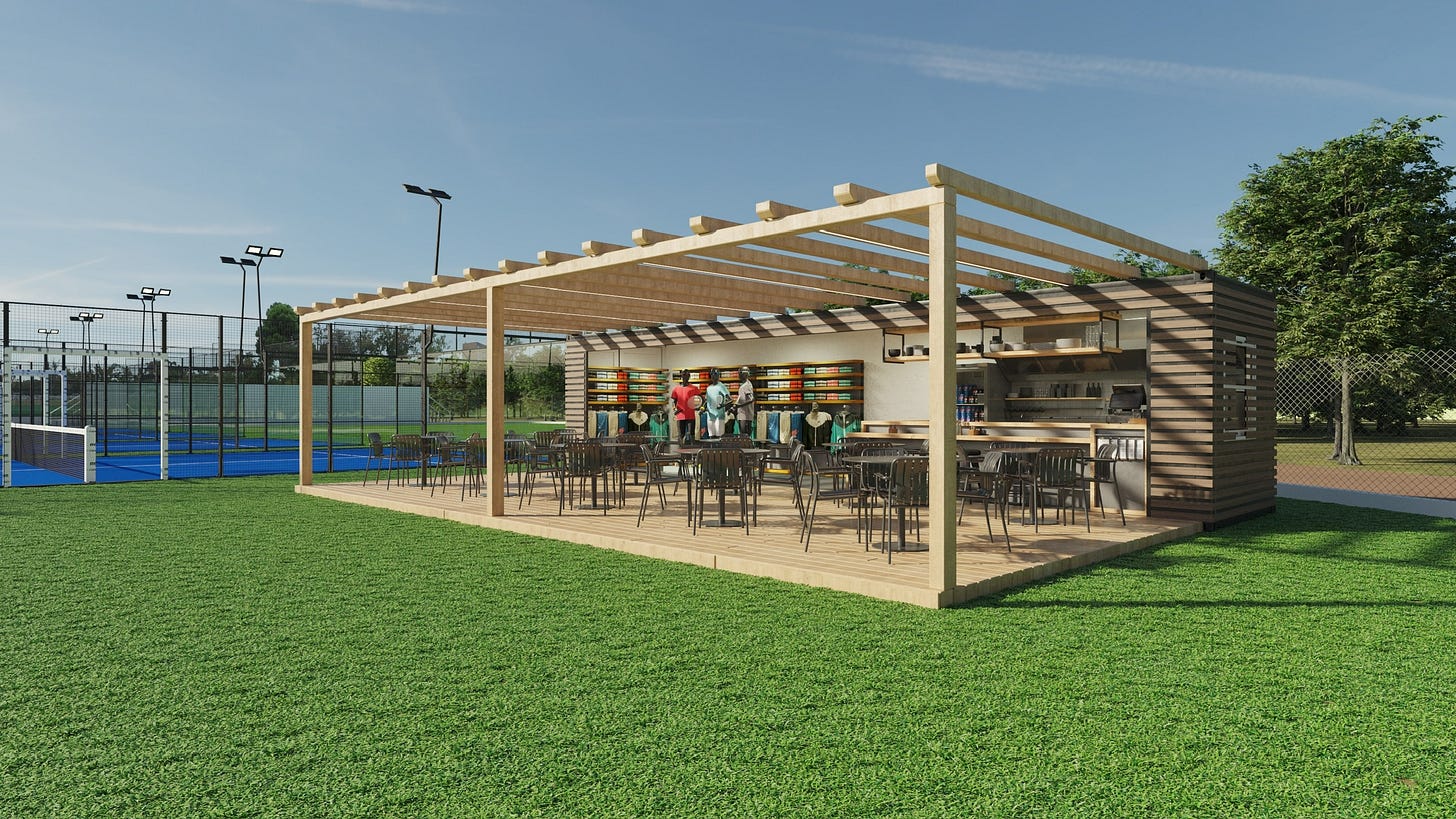 Rendering of Vortex Padel Club in Orange County, CA Rendering of Vortex Padel Club in Orange County, CA