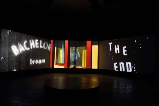 Philip-Lorca diCorcia, Best Seen, Not Heard, 2012 Installation composed of 3 synchronized single channel projections, 6:36 min (loop), color, silent 
