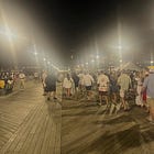 On The Boardwalk Way Past Dark