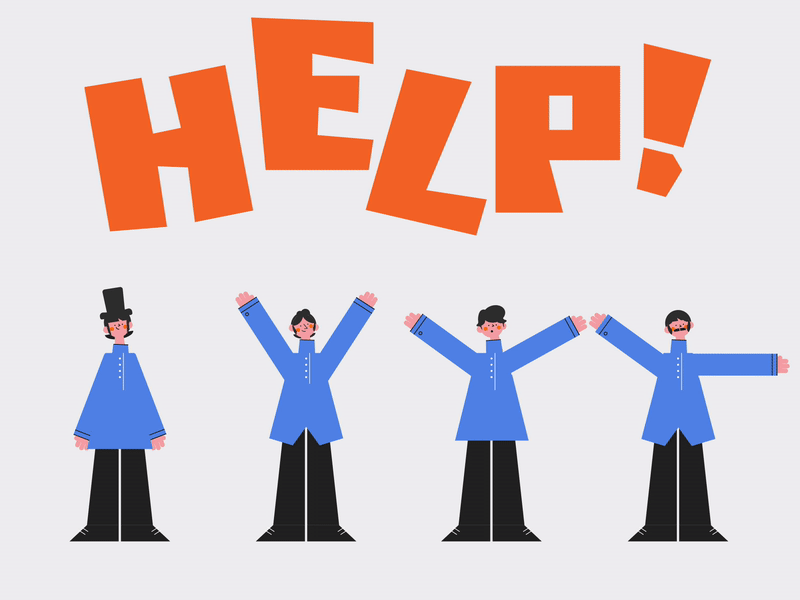 The Beatles HELP Animation by George Lee on Dribbble The Beatles HELP Animation by George Lee on Dribbble