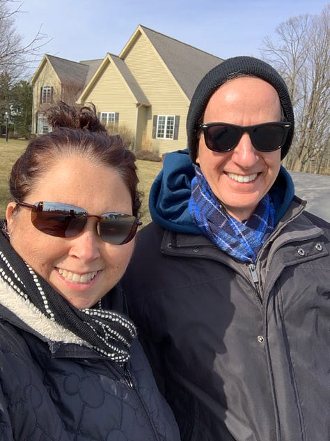 images of man and woman enjoying walks outside, broadway shows and other fun events