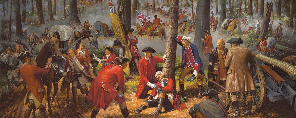 Painting of the Battle of the Monongahela