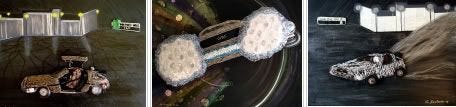 Focus on Fiber Art beaded DeLorean car Juried Exhibit SCIART Camarillo CA beadwork Focus on Fiber Art beaded DeLorean car Juried Exhibit SCIART Camarillo CA beadwork