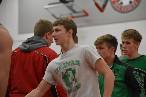 Coleman senior Caleb Gross Coleman senior Caleb Gross