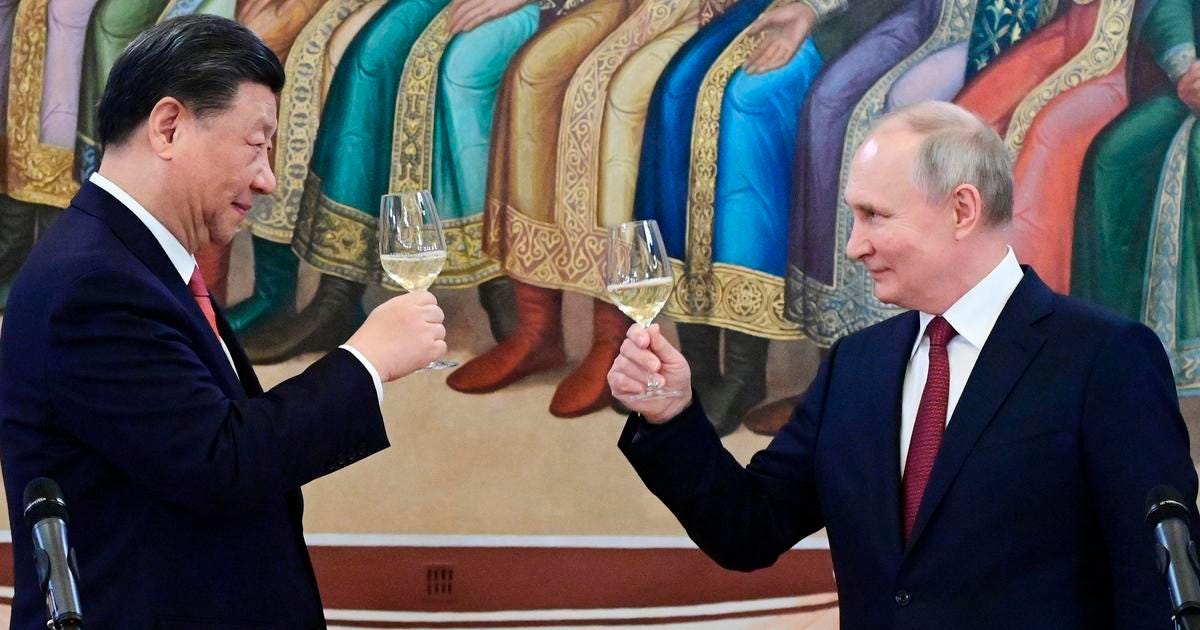 China's Xi leaves Russia after giving Putin a major boost, but no public  promise of weapons - CBS News