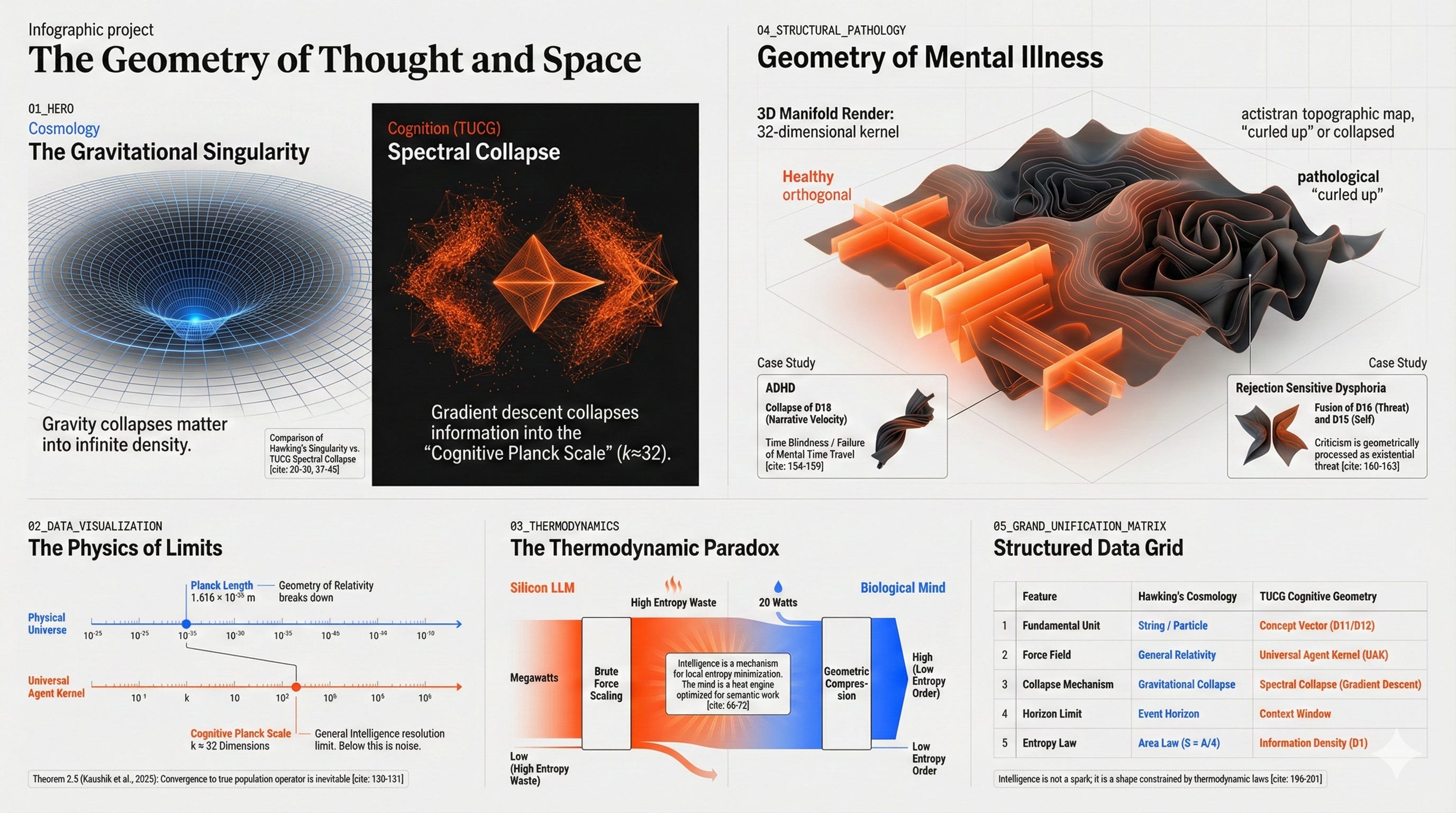 The Geometry of Thought and Space: A Grand Unified Field Theory of Hawking’s Cosmology and Universal Cognitive Geometry