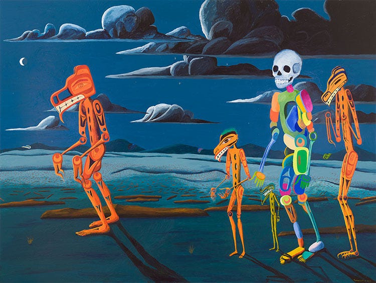 Lawrence Paul Yuxweluptun Painting to Benefit Residential School Survivors  | Emily Carr University of Art + Design