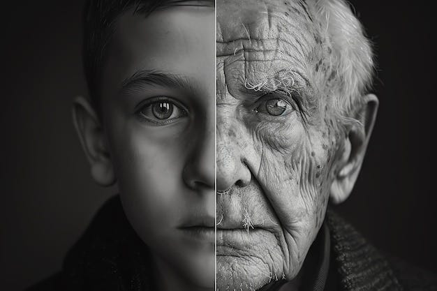 Young and old same man aging concept ai generated | Premium AI-generated  image