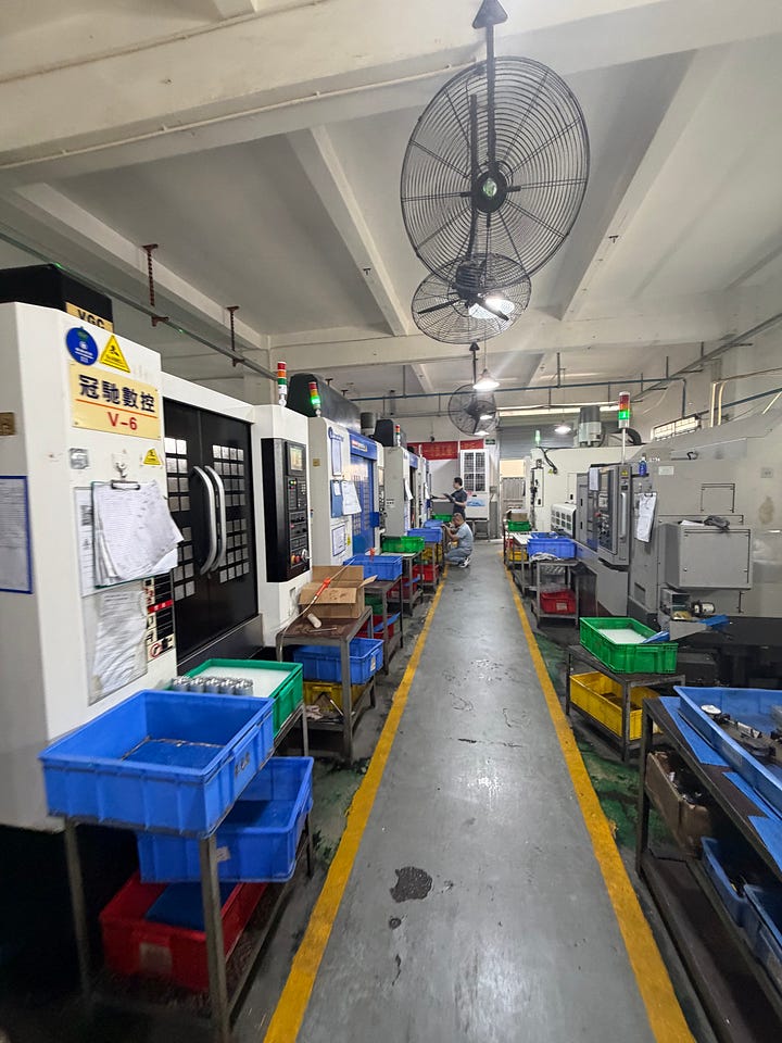 Inside a Chinese precision gear factory where parts on the floor go to ±0.005mm