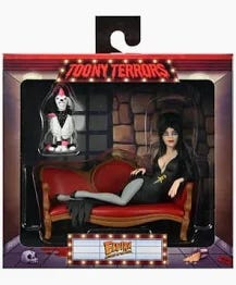 Neca - Elvira on Couch (Toony Terrors) 6 inch Action Figure Boxed Set, Size: One Size