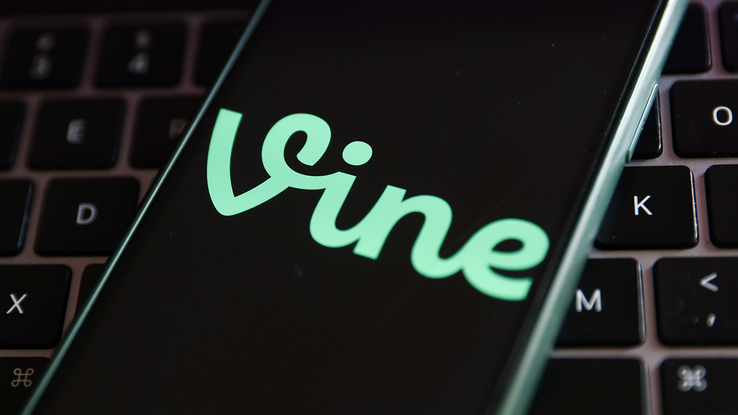 The Vine logo on a phone The Vine logo on a phone