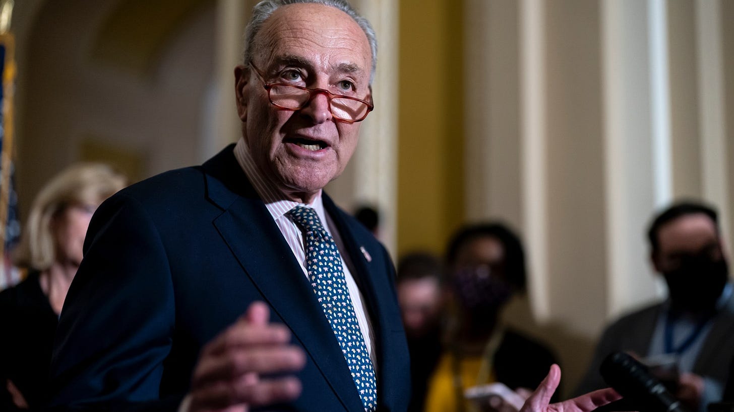 The French would've called Chuck Schumer a collaborator. I call him a spineless fool.