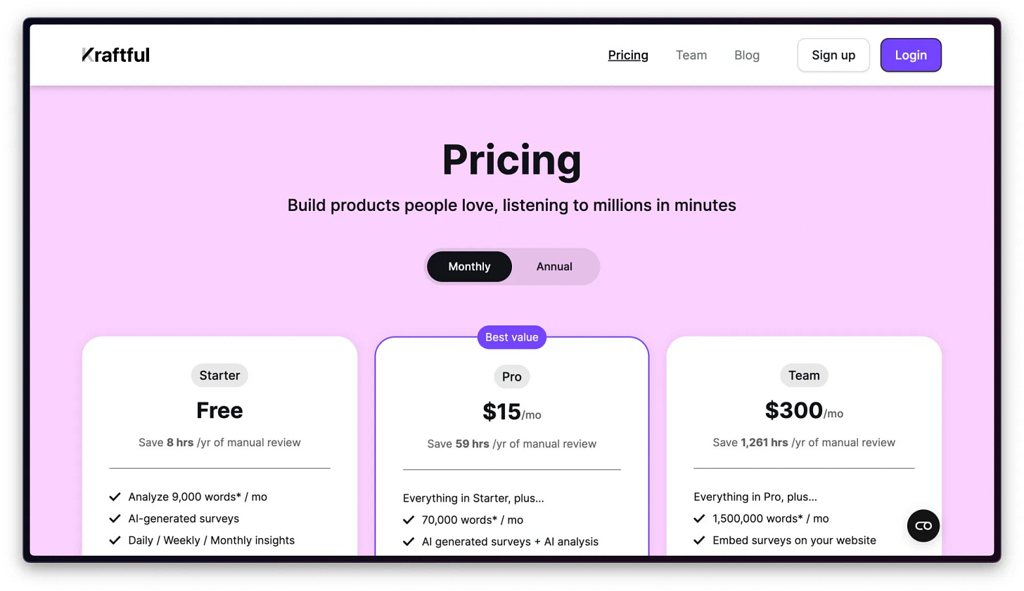 Kraftful Pricing