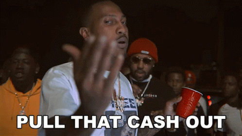 a man says pull that cash out in front of a crowd of people