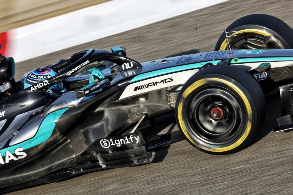 Mercedes unveils radical W17 concept during Bahrain testing