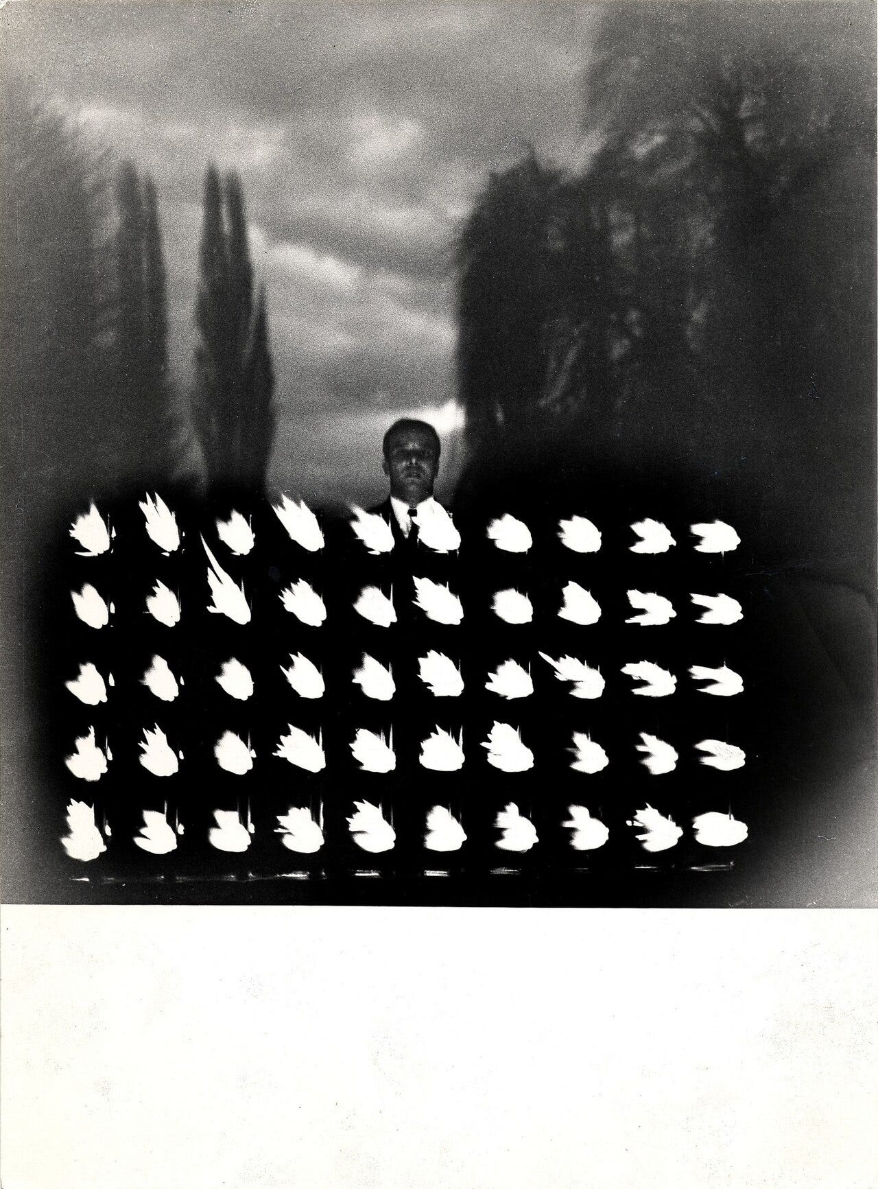 Yves Klein with his Wall of Fire
