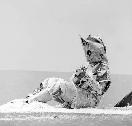 A person in a paper mask

AI-generated content may be incorrect.