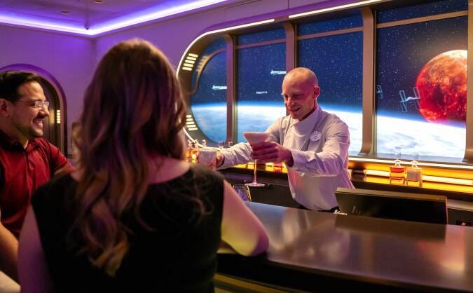 Star Wars Hyperspace Lounge on Disney Wish
