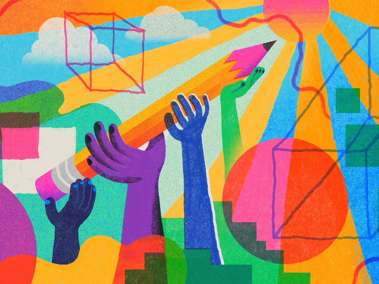The New Yorker「A Lo-Fi Rebellion Against A.I.」のための挿絵