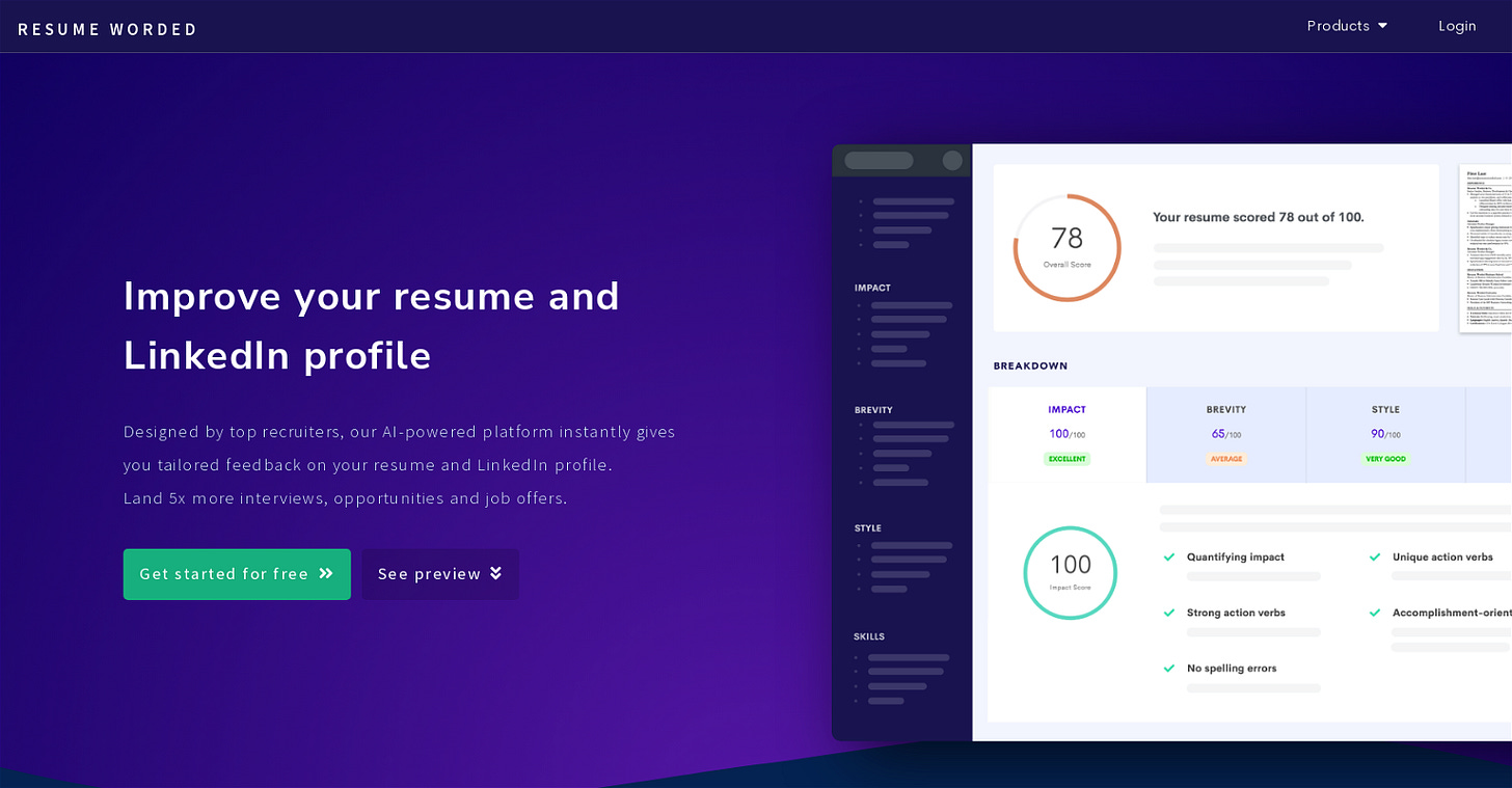 Resume Worded And 16 Other AI Tools For Resumes