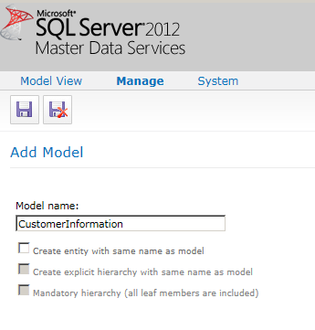 1 create a Model in Master Data Services 1 create a Model in Master Data Services