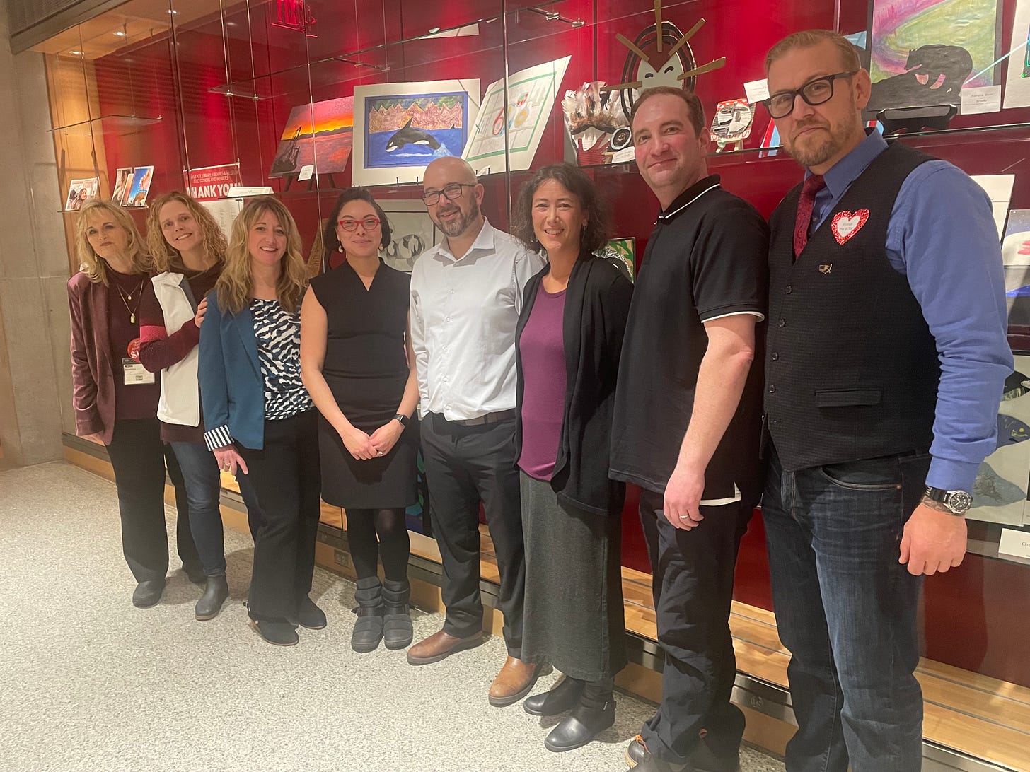 Senator Tobin and educators from the Anchorage School District
