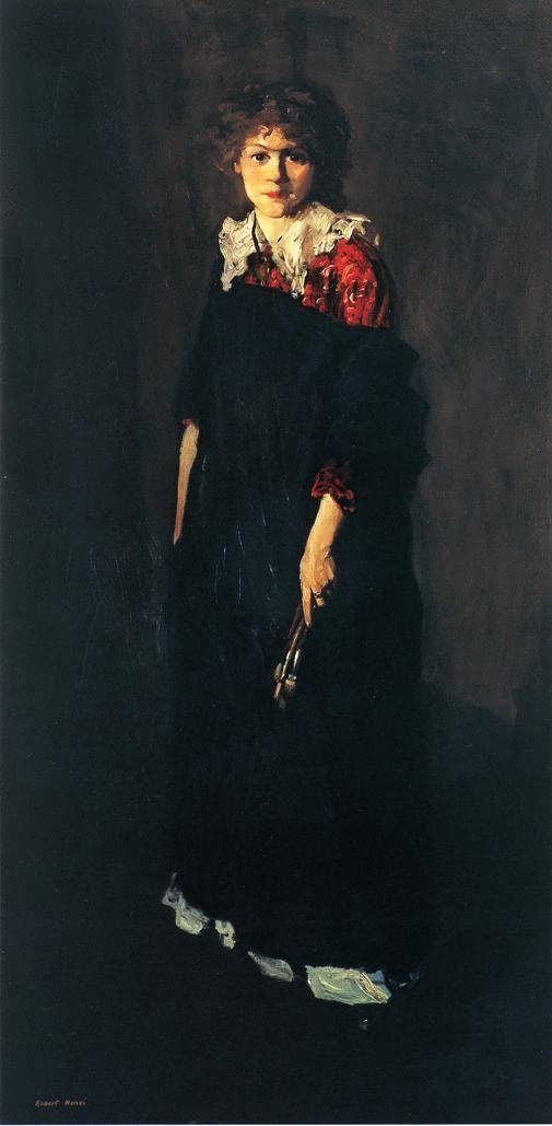 Robert Henri, "The Art Student (Miss Josephine Nivison)," 1906. Milwaukee Art Museum. Jo, painted by the teacher she shared with Edward Hopper. Robert Henri, "The Art Student (Miss Josephine Nivison)," 1906. Milwaukee Art Museum. Jo, painted by the teacher she shared with Edward Hopper.