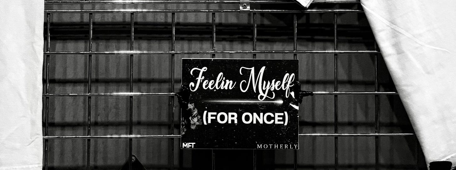 merchandise booth sign of feelin' myself (for once) merchandise booth sign of feelin' myself (for once)