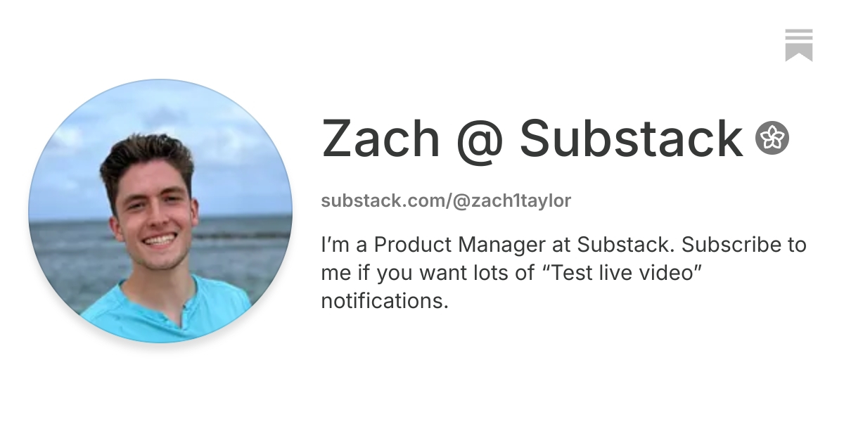 Zach @ Substack | Substack