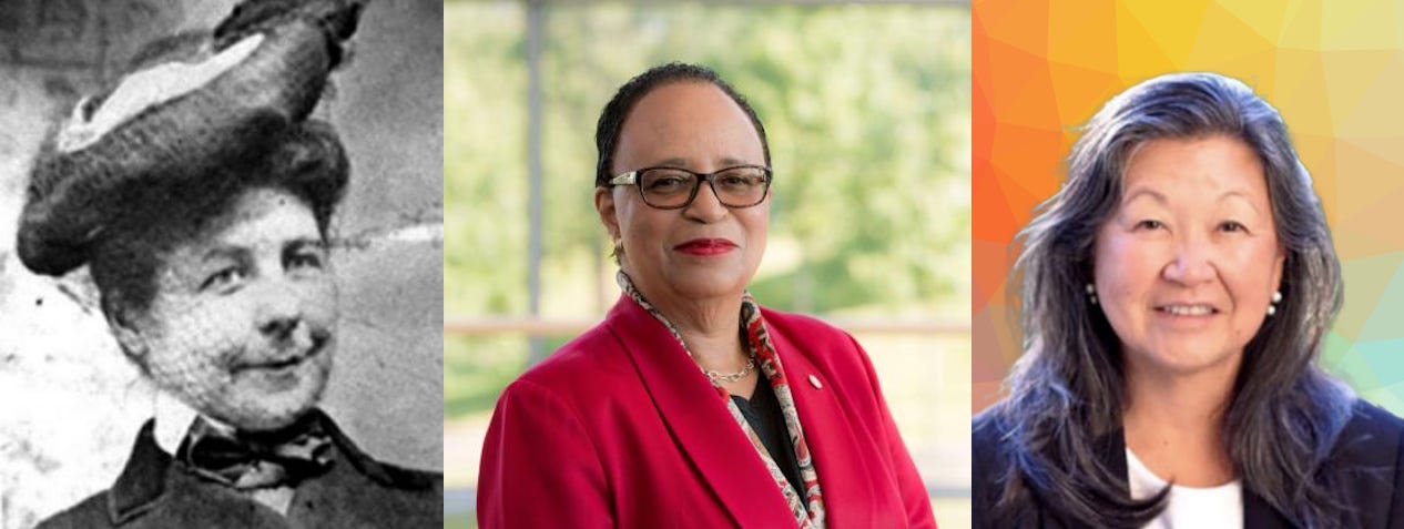 Pictures of Mary Anderson, Shirley Ann Jackson, and Ann Tsukamoto