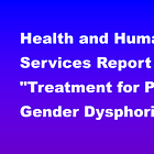 Health and Human Services Report on "Treatment for Pediatric Gender Dysphoria." Good & Bad in the report.