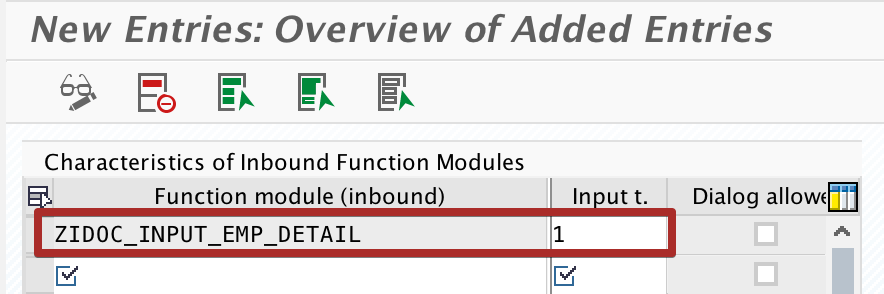 configure inbound Function Module parameters configure inbound Function Module parameters