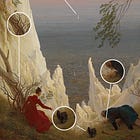Caspar David Friedrich : The Secret of Chalk Cliffs on Rügen, Detail by Detail