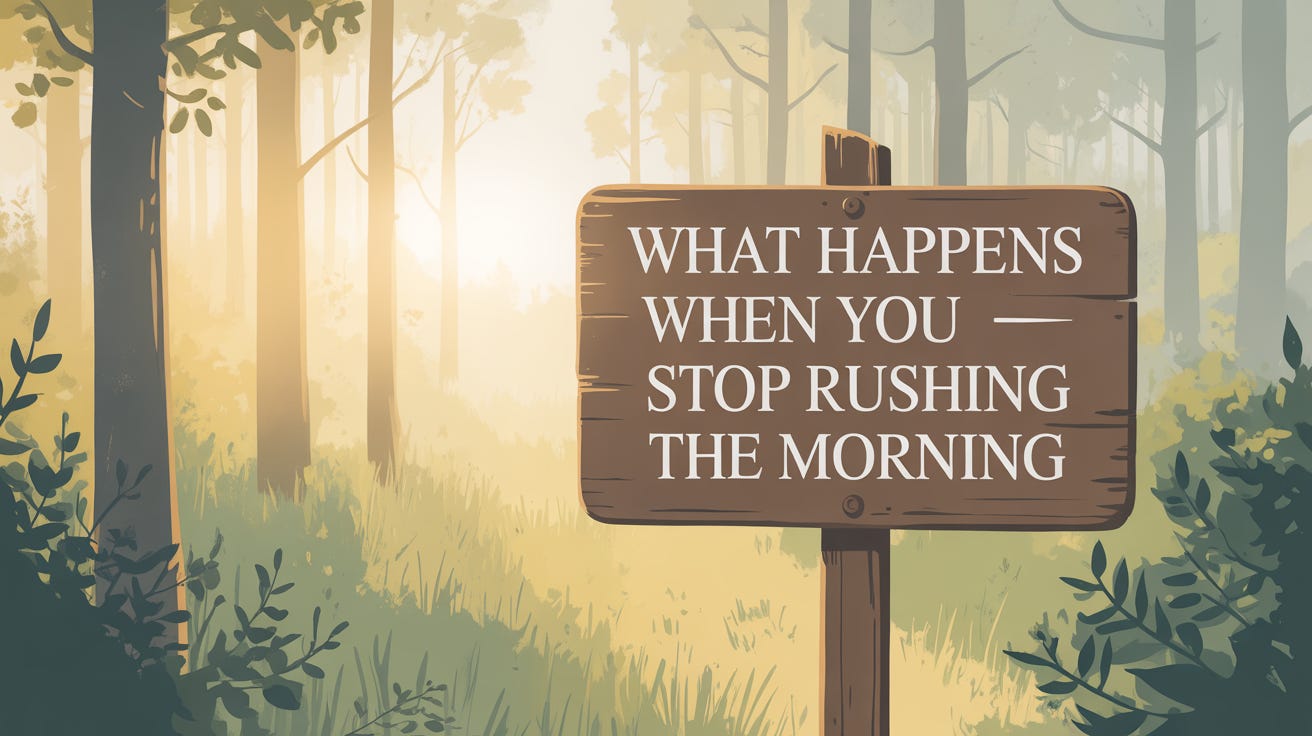 아침의 서두름을 멈출 때 일어나는 변화들