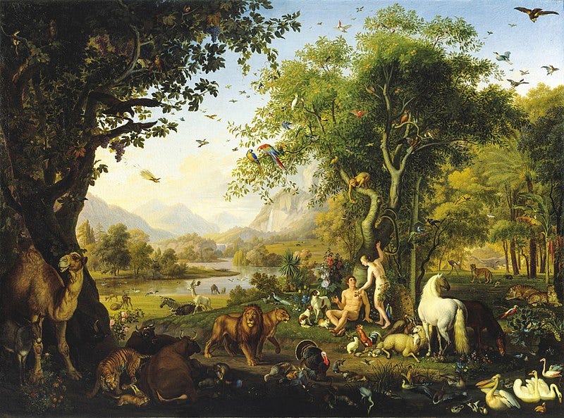 File:Johann Wenzel Peter - Adam and Eve in the earthly paradise.jpg