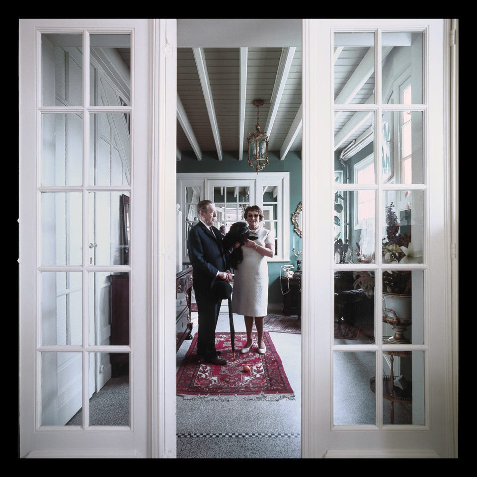 René and Georgette Magritte with their dog. - Coppejans Gallery René and Georgette Magritte with their dog. - Coppejans Gallery