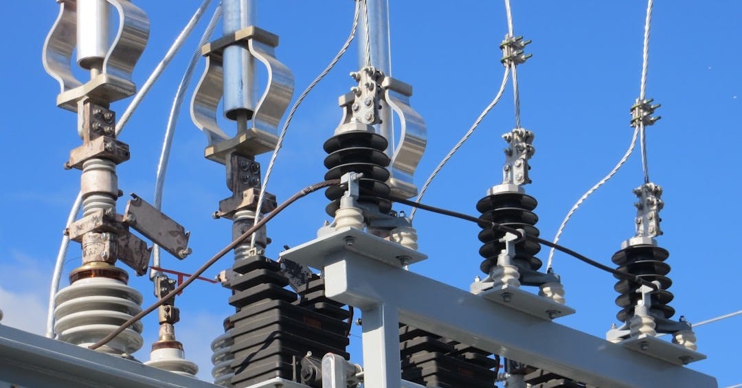 gray transmission tower gray transmission tower
