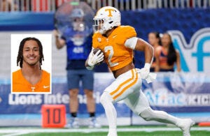 Peyton Lewis #2 of the Tennessee Volunteers Peyton Lewis #2 of the Tennessee Volunteers