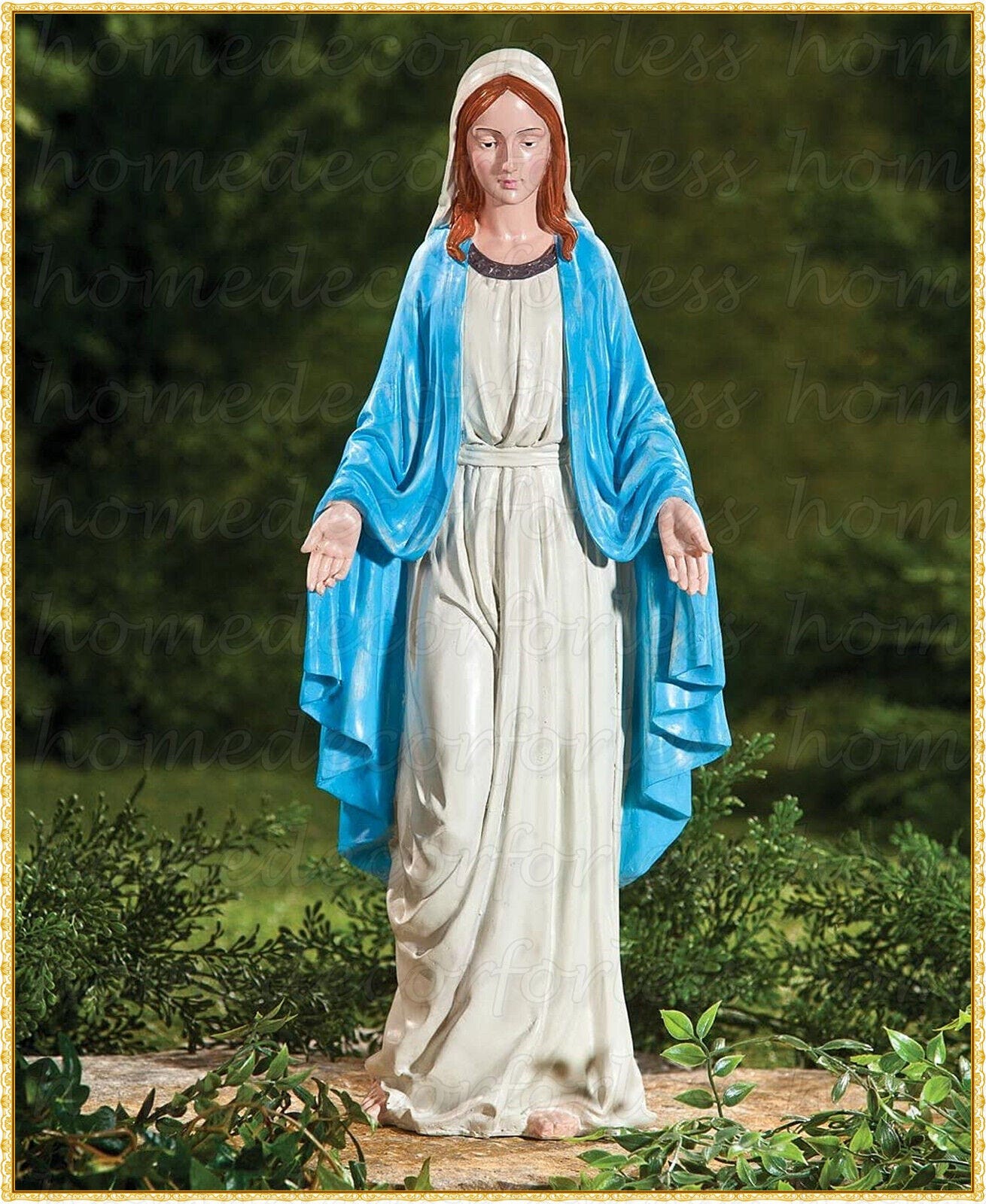 Virgin Mary Statue Blessed Mother Religious Garden Lawn Outdoor Sculpture  19"H | eBay
