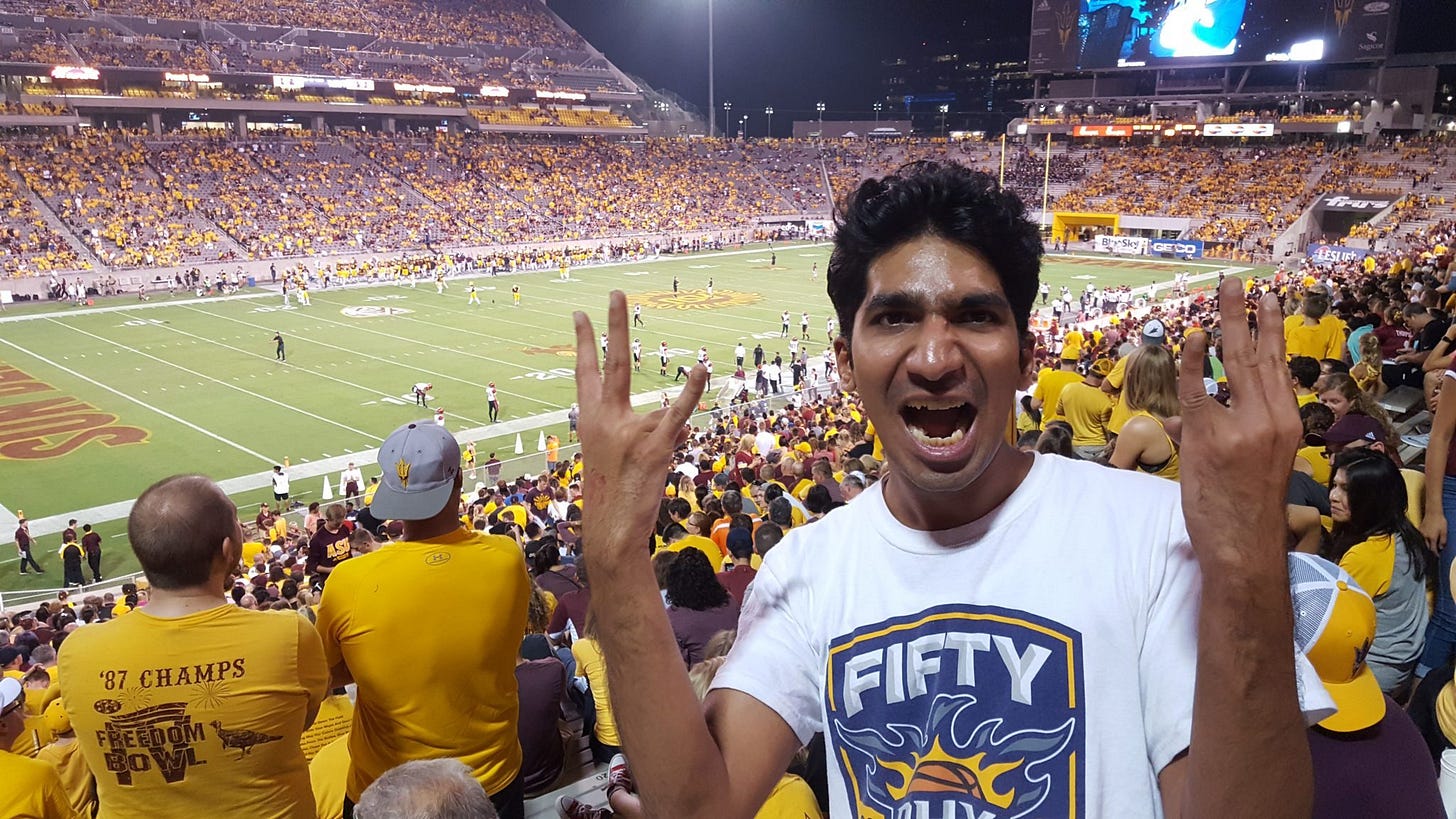 Me Cheering for Sun Devils