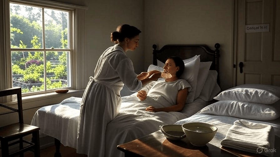 A person feeding a person in a bed

AI-generated content may be incorrect.