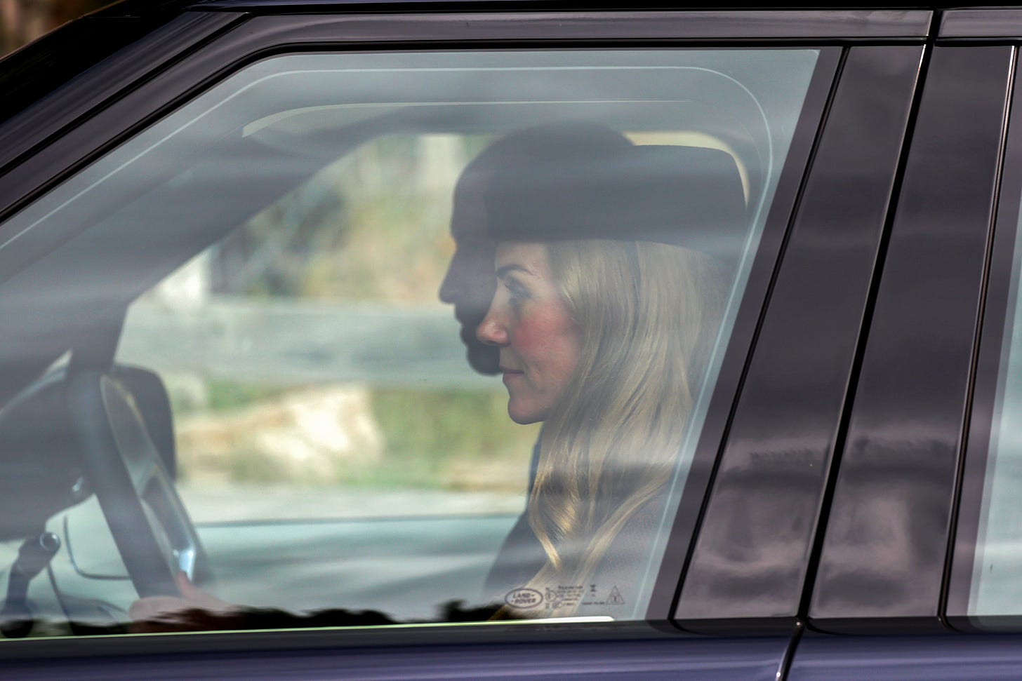 Princess Catherine through the car window
