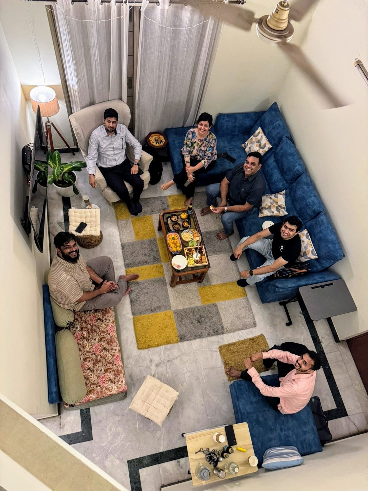 long-slow dinner in BLR, picture with attendees