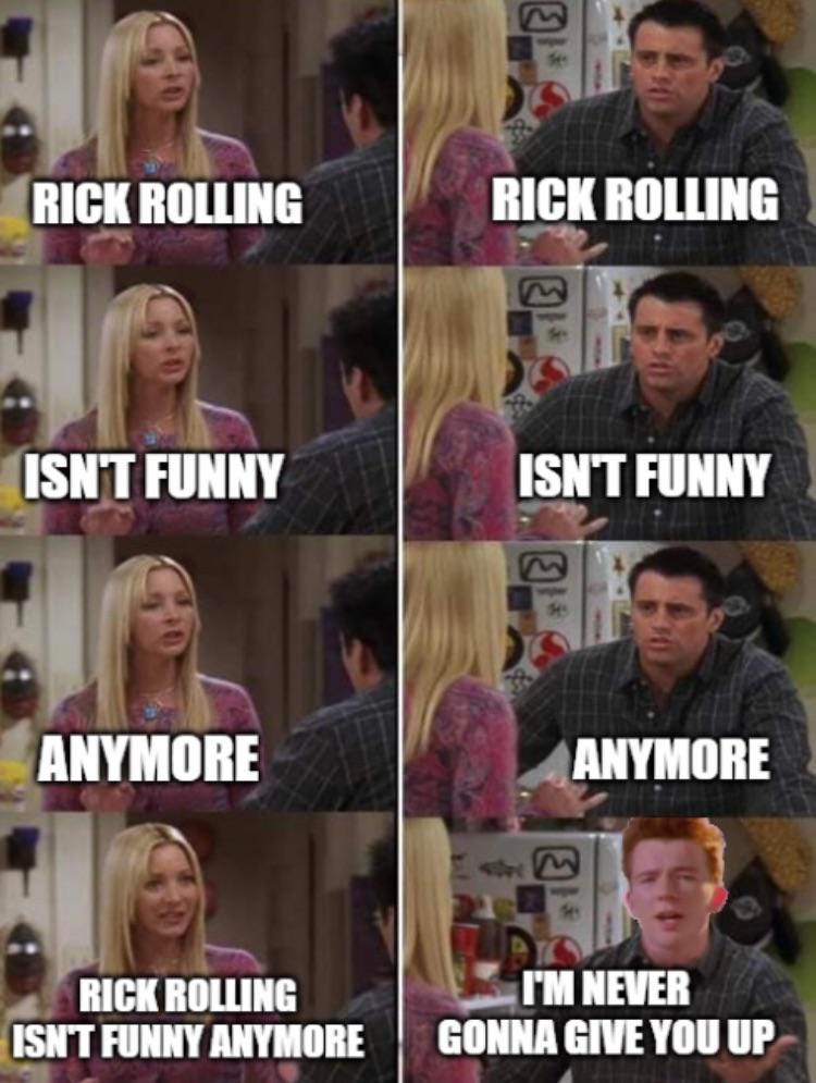 never gonna let you down... : r/memes