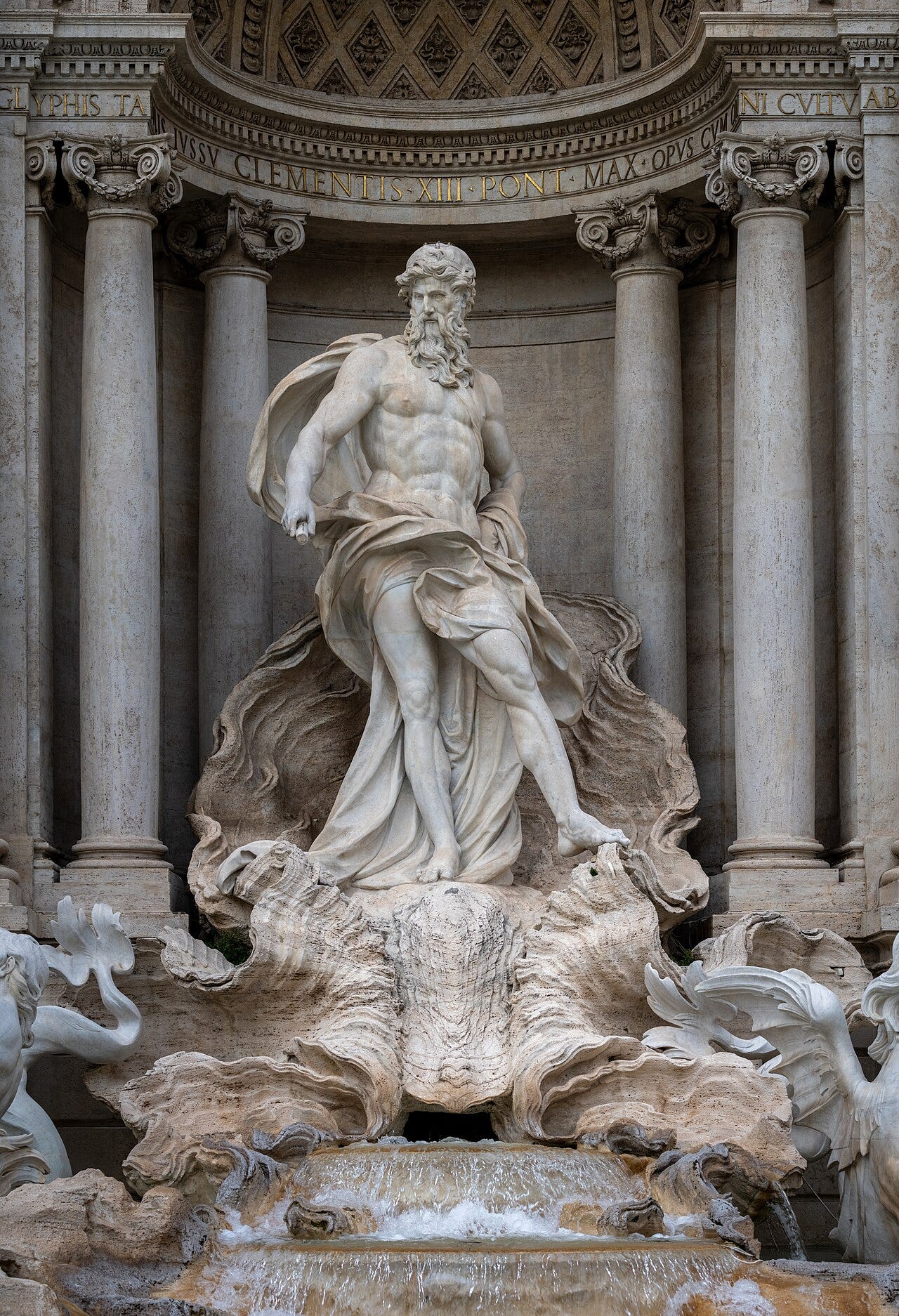 Baroque fountain ocean god