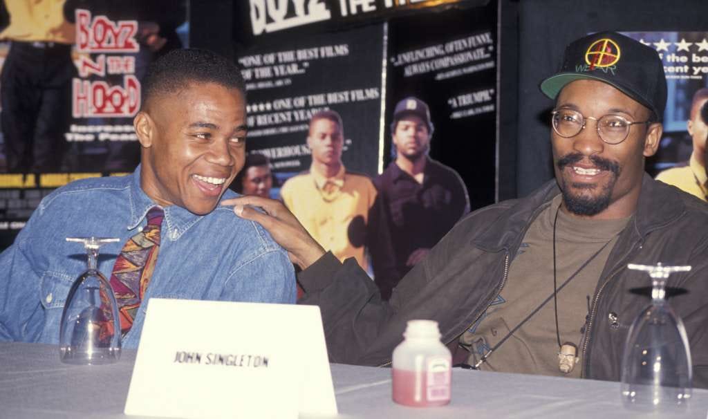 young cuba gooding with boyz n the hood john singleton young cuba gooding with boyz n the hood john singleton