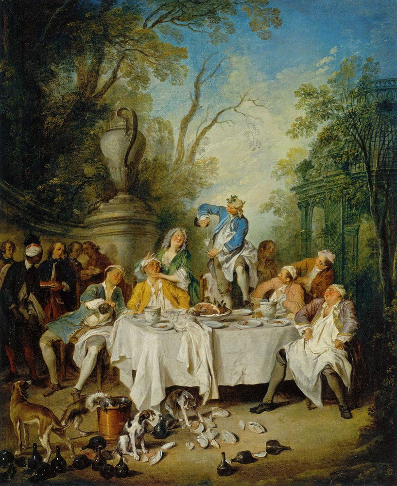 Nicolas Lancret - Luncheon Party in a Park